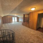 Living room with shelving