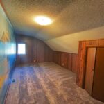 Bedroom with wall mural