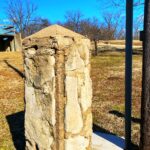 Stone fence post