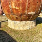 Big metal water storage tank